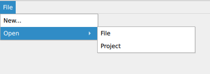 "QML menu example"