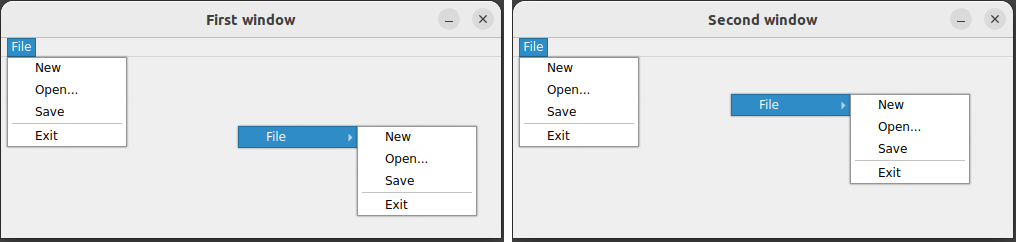 "Two-window app"