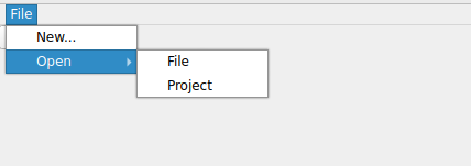 "QWidget menu example"