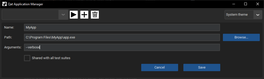 "New app"