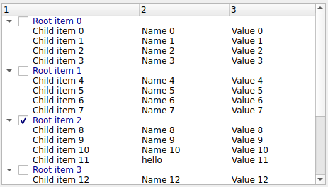 "QTreeView roles"