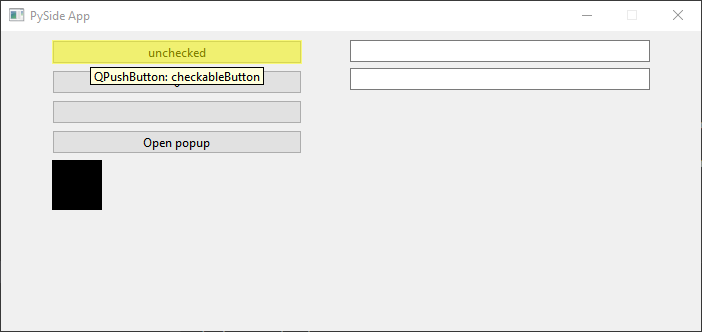 Highlighted button